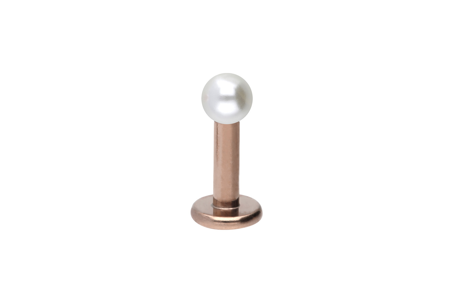 Titan Labret Piercing SYNTHETISCHE PERLE